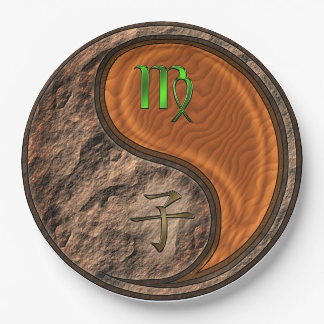 Virgo & Wood Rat Paper Plates (Front)