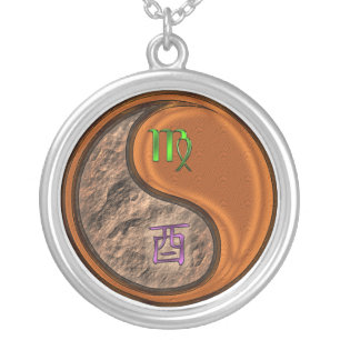 Virgo & Wood Rooster Silver Plated Necklace