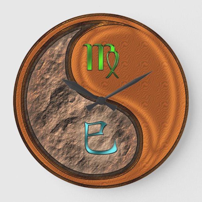 Virgo & Wood Snake Large Clock (Front)
