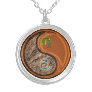 Virgo & Wood Snake Silver Plated Necklace