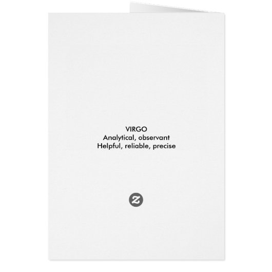 Virgo Zodiac (Back)