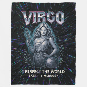 Virgo Zodiac 80's Rock Band Inspired Astrology Fleece Blanket