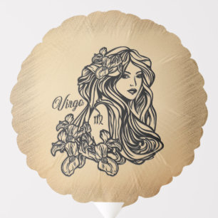 Virgo Zodiac Antique Look Balloon