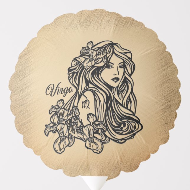 Virgo Zodiac Antique Look Balloon (Front)