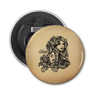 Virgo Zodiac Antique Look Bottle Opener