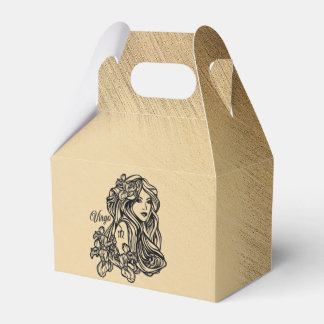 Virgo Zodiac Antique Look Favor Boxes