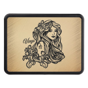 Virgo Zodiac Antique Look Hitch Cover