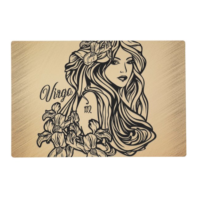 Virgo Zodiac Antique Look Placemat (Front)