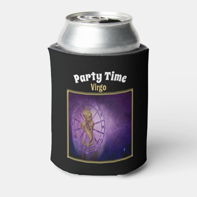 virgo Zodiac Astrology design Horoscope Can Cooler (Can Back)