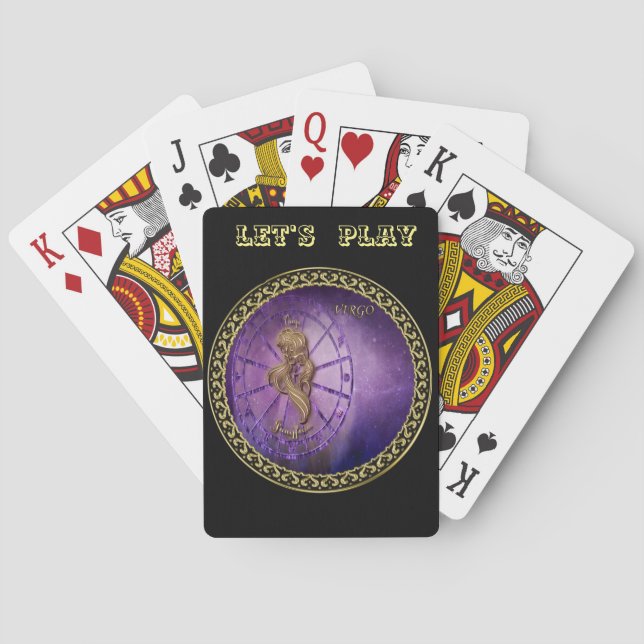 virgo Zodiac Astrology design Horoscope Poker Cards (Back)