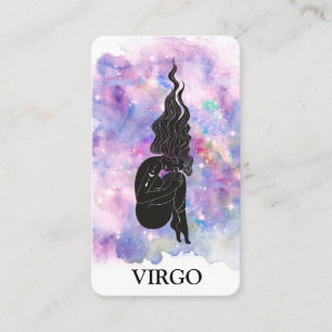 *~* VIRGO Zodiac Astrology Readings Blue Pink Business Card