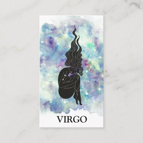  VIRGO Zodiac Astrology Readings Blue Teal Business Card