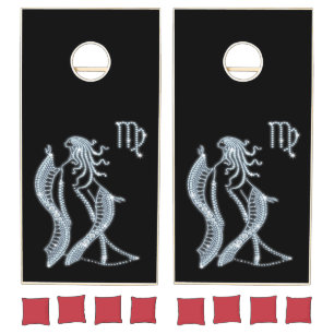 Virgo Zodiac Astrology Sign Cornhole Set