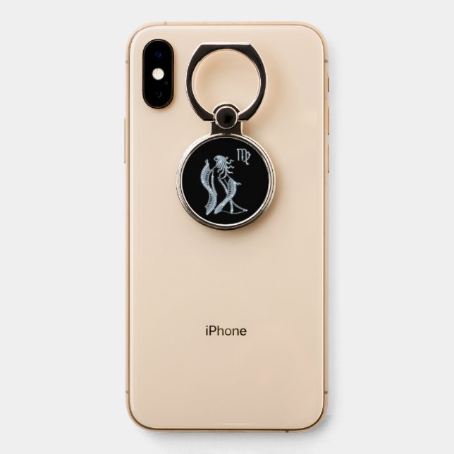 Virgo Zodiac Astrology Sign Phone Ring Stand (On Phone)