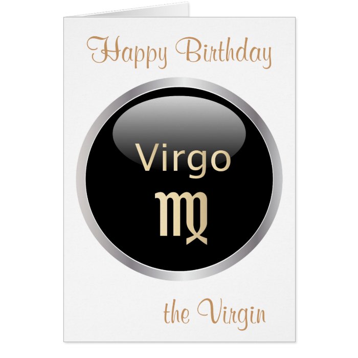 Virgo zodiac astrology star sign birthday card