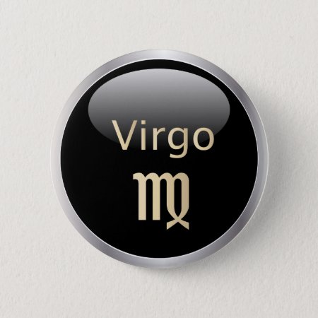 Virgo Zodiac Astrology Star Sign, Zodiac Button