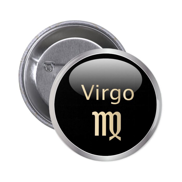 Virgo zodiac astrology star sign, zodiac button