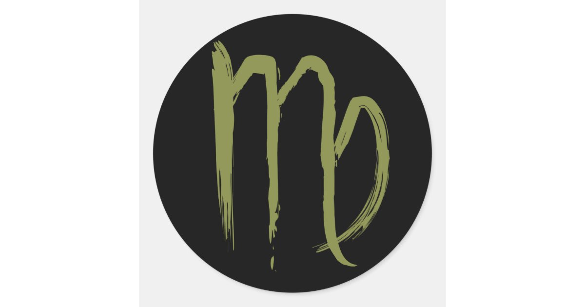 VIRGO Zodiac August September Birthday Astrology Classic Round Sticker | Zazzle