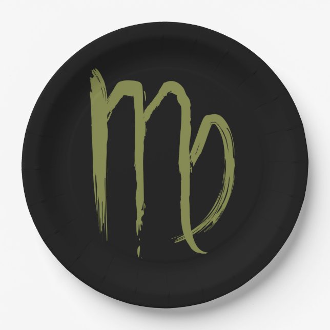 VIRGO Zodiac August September Birthday Astrology Paper Plates (Front)