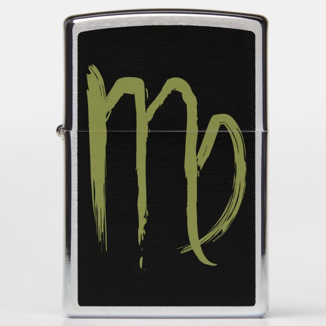 VIRGO Zodiac August September Birthday Astrology Zippo Lighter (Front)