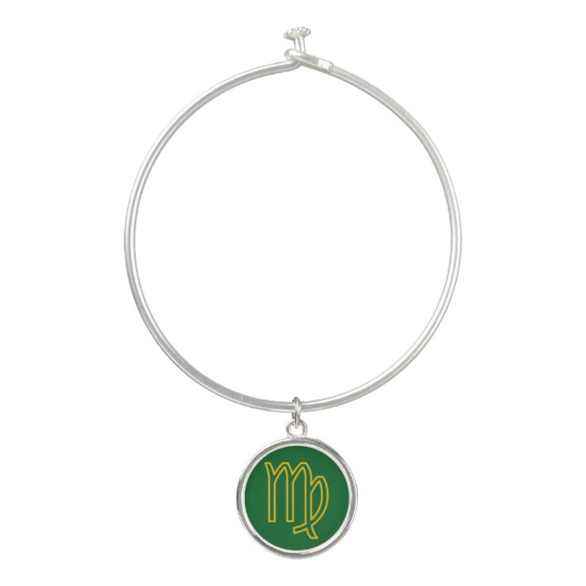 Virgo Zodiac Bangle Bracelet (Front)