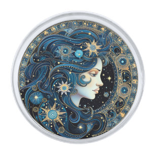 Virgo Zodiac Birth Sign Astrology Silver Finish Lapel Pin
