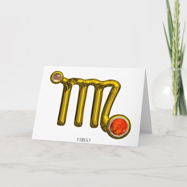 VIRGO Zodiac Birthday Card (Front)