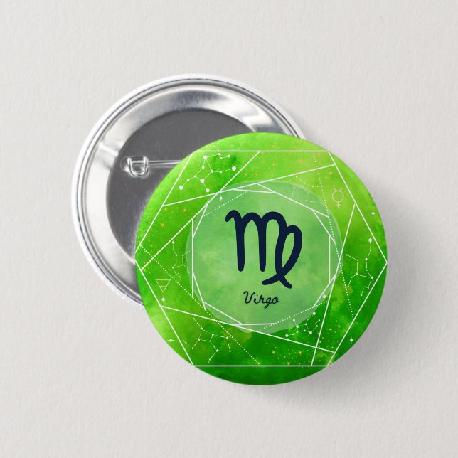 Virgo Zodiac Button (Front & Back)