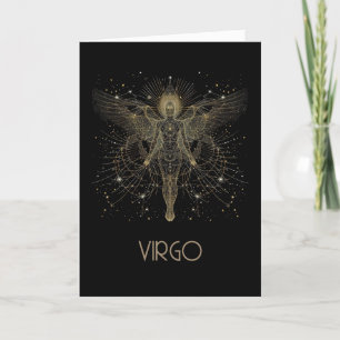 Virgo Zodiac Constellation Folded Card