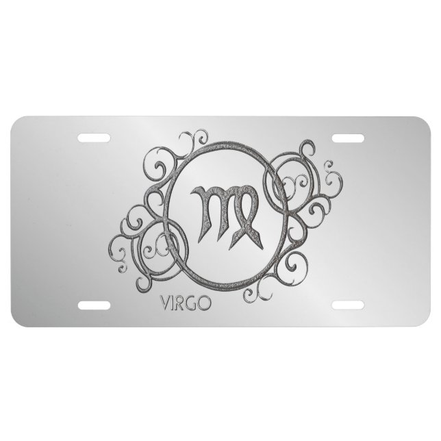 Virgo Zodiac Design License Plate (Front)