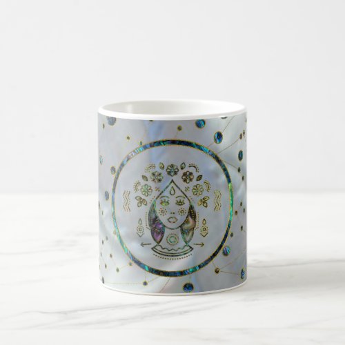 Virgo Zodiac Gold Abalone on Constellation Coffee Mug