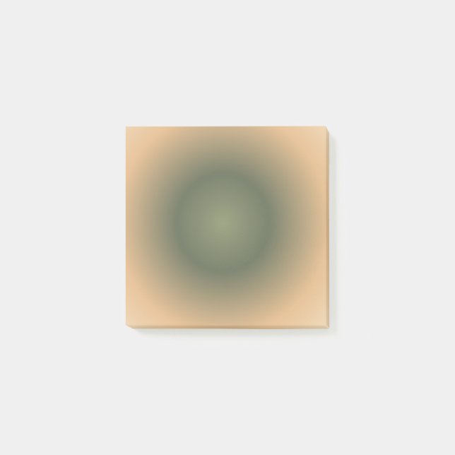 Virgo Zodiac, Green Brown Aura Gradient Post-it Notes (Front)