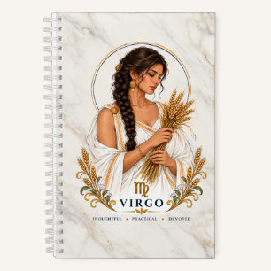 Virgo Zodiac Hardbound Journal