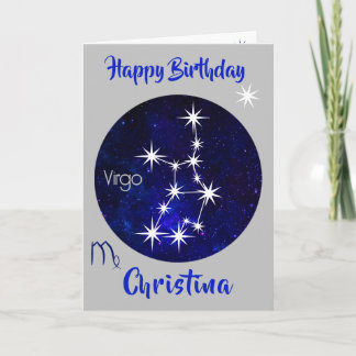 Virgo Zodiac Horoscope Card