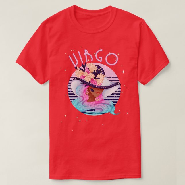 Virgo Zodiac Horoscope Sign Birthday Tarot Astrolo T-Shirt (Design Front)