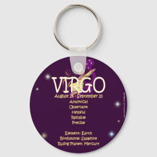 Virgo zodiac keychain