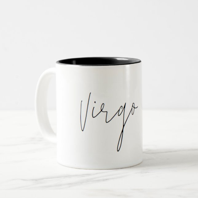 Virgo Zodiac Minimalist Mug (Front Left)