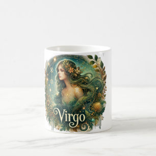 Virgo Zodiac Mug – Earthy & Mystical Design ♍✨