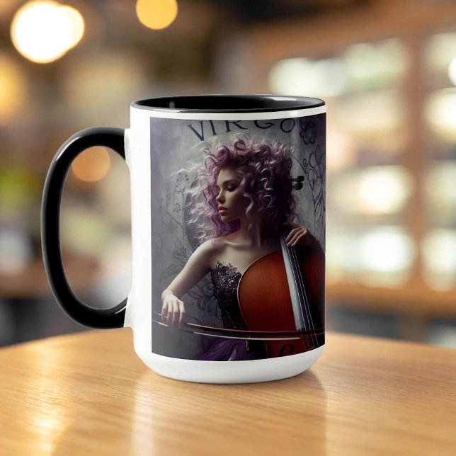 Virgo Zodiac Musician Cello Mug (Creator Uploaded)