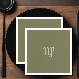 Virgo Zodiac - Olive Napkins