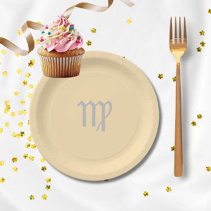 Virgo Zodiac - Peach color Paper Plates
