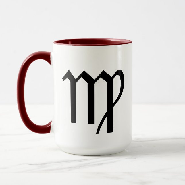 Virgo Zodiac Power Mug - Customizable Color (Left)