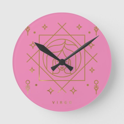 Virgo Zodiac  Round Clock