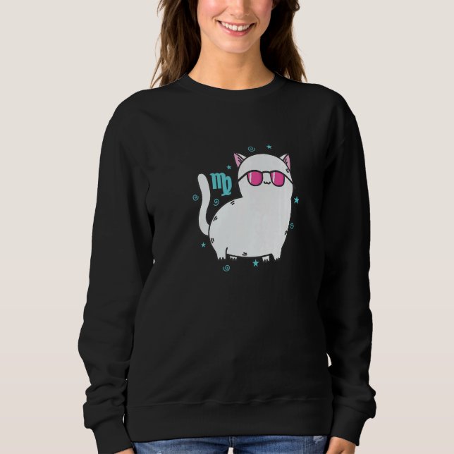 Virgo Zodiac Sign as a Cat Horoscope Sweatshirt (Front)