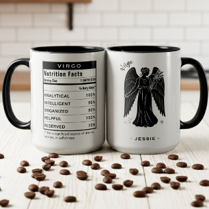 Virgo Zodiac Sign Astrology Nutrition Facts Mug