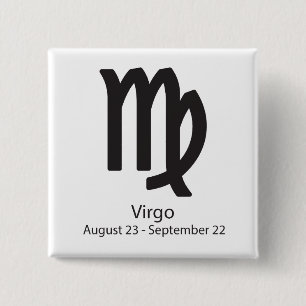Virgo zodiac sign August 23 - September 22 Pinback Button