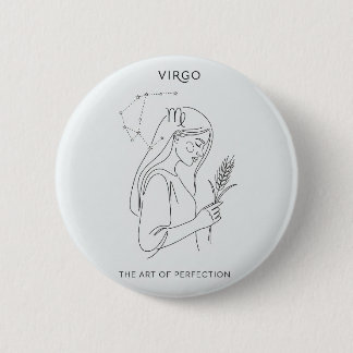 Virgo zodiac sign button