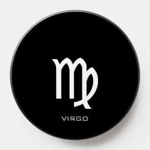 Virgo Zodiac Sign Custom Name Text Simple Minimal PopSocket