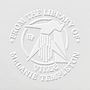 Virgo Zodiac Sign “From the library of” Name R Embosser