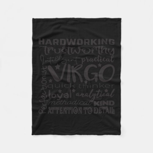 Virgo Zodiac Sign Graphic Tees for Women Summer Fleece Blanket